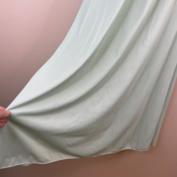 Vintage Vanity Fair Sheer Lace Bust Maxi Nightgown Size 34 Empire Waist Tie Back - Picture 11 of 12